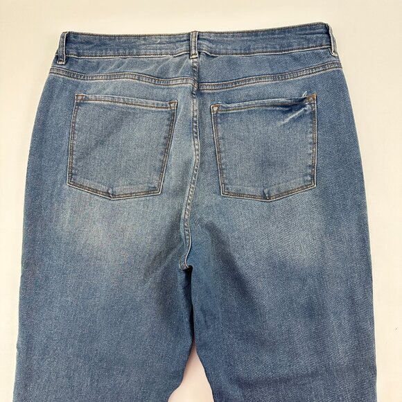 Denim Co. Bootcut Raw Hem Women's size 12 Medium Blue Denim Jeans - Picture 5 of 5